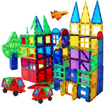 China Plastic Magnet Building Tiles 130 Pcs 3D Toys Magnets Magnetic Blocks Sets Preschool Toys Gifts For 3 4 5 Years Ages Boys Girls And To for sale