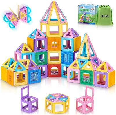 China Cultivate baby's hands-on ability 2022 new safe and non-toxic magnetic ABS material building block safety STEM beautifully packaged educational toys for sale