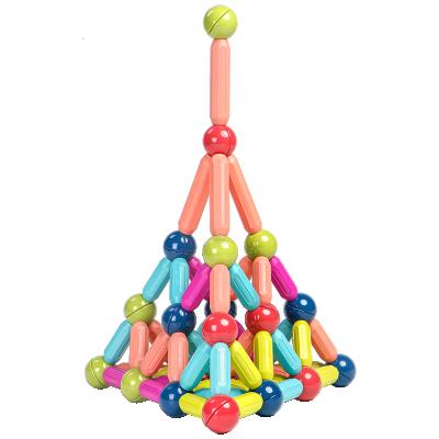 China Training Practice and Ability Logic Popular Rod Amazon Toys Educational Magnet Balls and Rods Set Kids Creative Flexible Magnetic Building Sticks and Balls for sale