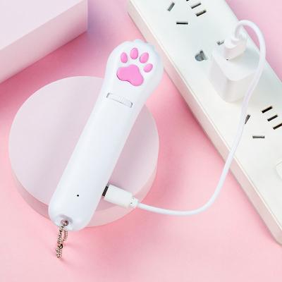 China Violet Optional Infrared UV Light Viable Rechargeable Projection Multi-pattern Laser Stick Pet Cat-Tickling Toy for sale