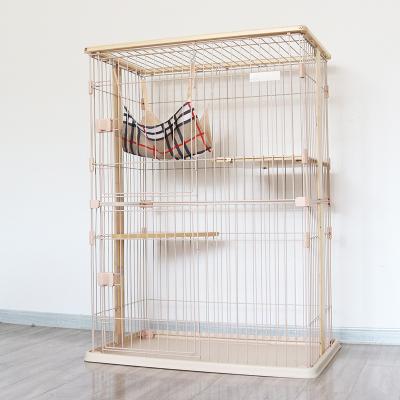 China Self-produced and sold cat house multi-color optional cat cage breathable wooden channel style large double-layer four-layer house for sale