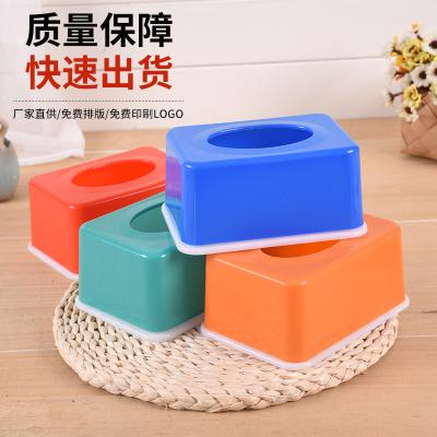 China Rectangular Paper Towel Box Logo Hotel Hand Towel Box Box Minimalist Plastic Advertising Custom for sale