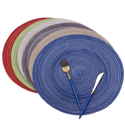 China Round Table Sustainable Mat Handmade Cotton Anti - Slip Soup Dish , Bowl Mat , Cup Heat Insulation Mat for sale