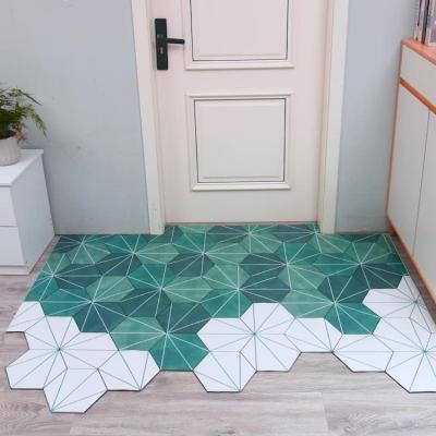 China Viable Can Door Mat Can Be Cut PVC Door Mat Anti Slip Living Room Porch Mat Waterproof Household for sale