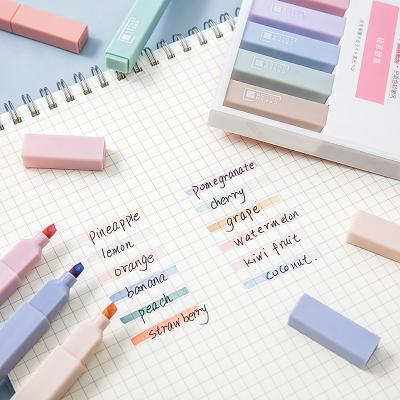 China Light Color Modern Soft Highlighter Bar High Volume Tip Students Use Marker To Highlight In Color for sale