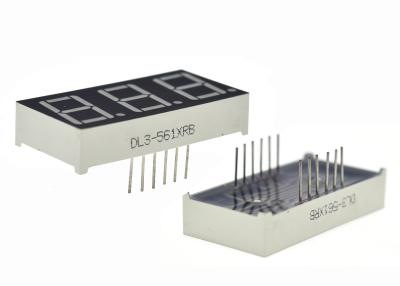 중국 0.56 인치 3배 손가락 7 세그먼트에 의하여 지도되는 전시 파란 색깔 일반적인 양극 7 세그먼트 전시 디지털 방식으로 소리내어 읽은 전시 판매용