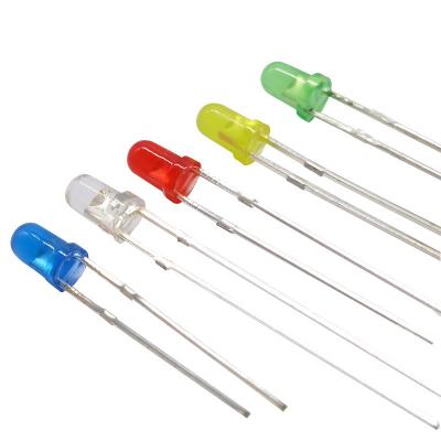 China 3mm runder Indikator LED mit Flansch-Art super rote lichtemittierende Diode zu verkaufen