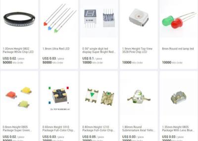 Cina l'altezza 1w di 0.52mm ha condotto il chip/chip leggero principale 80-CRI 85-CRI e 90-CRI in vendita