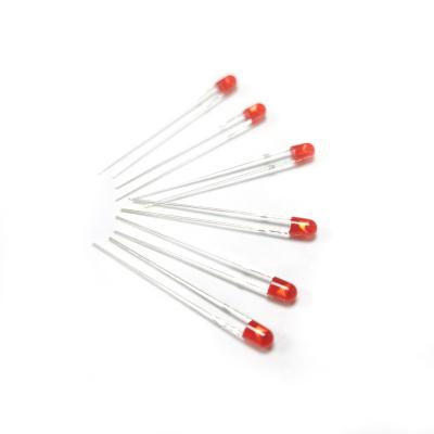 China 30 rote lichtemittierende Diode Grad-BAD 3mm runde LED Indikator 660nm zu verkaufen