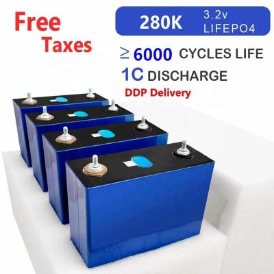 China SHIPS Rate One 3.2v320ah Lfp 6000 Prismatic Battery Cells 3.2v 280ah Pack Times Cycles 271ah Lifepo4 Battery for sale