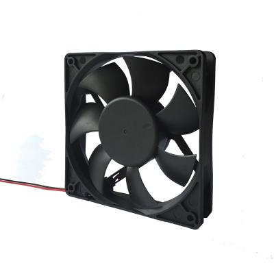 China Industrial Waterpoof 120mm DC 12V Air Cooling Small Plastic Server Cabinet Ball Bearing Fans for sale