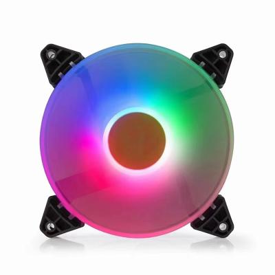 China PC Case 12CM DC 12V Fan Rainbow Circle RGB Led Fan 120x120x25mm For Computer Case for sale