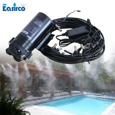 China 20pcs Garden Mist Cooling System Kits Sprinkler Mist Nozzle Maker With Pump Pation Quiet Mist System for sale