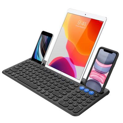 China Anti-Drop Wholesales Multi-Device Integrated Cradle Wireless Keyboard Tooth Keyboard Universal Mobile Phone Blue for Windows, IOS, Android for sale