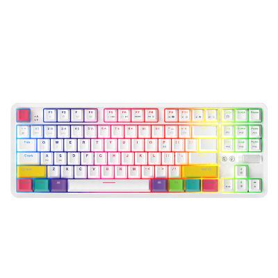 China Mechanical Gaming Keyboard Wholesale Best Quality RK87 87 Keys RGB Backlit Wireless BT Dual Mode Mechanical Gaming Keyboard Type C For Laptop/PC/Win for sale