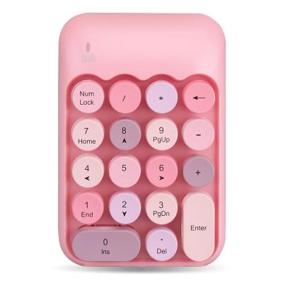 China Anti-ghosting Wholesales Mini Wireless Keyboard portable digital keyboard around 2.4G mechanical keyboard 18 keys punk desktop wireless game for sale