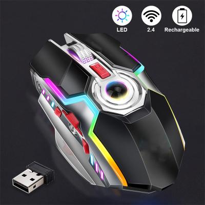 China Rechargeable Silent Backlit Mause LED Mouse 3200 DPI Wireless Mice 3D RGB Gaming Mouse Computer Wireless Mouse Gamer for Laptop PC for sale