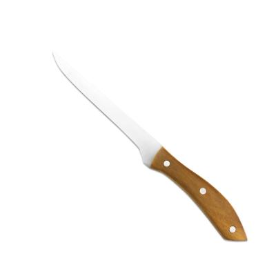 China Sustainable hot selling high quality s/s kitchen knife set with teak wood handle for sale