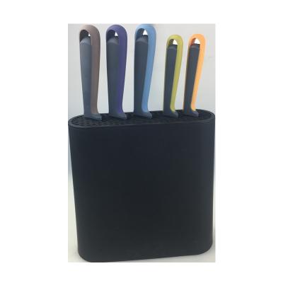 China China Manufacturer Good Quality 6Pcs Kitchen Knife Block Set With PP And Tpr for sale