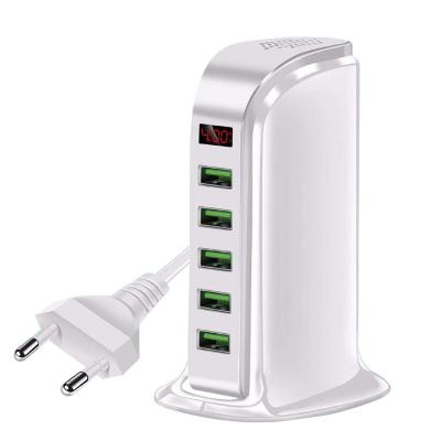 China Qi Fast White USB Charger 5 Port AU UK USA Charger Phone Charger Plate For Fast Charging iPhone Samsung for sale