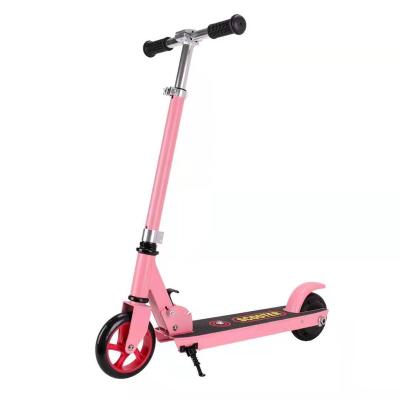 China Factory popular low price plastic direct small power 5.5inch two wheels young foldable electric moped scooter for kids for sale