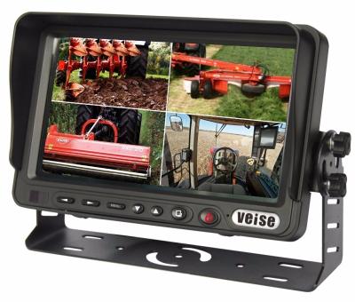 China Waterproof IP68 Waterproof 7 Inch Car Quad Monitor TFT LCD Monitor Supports Multi-picture Mode for sale