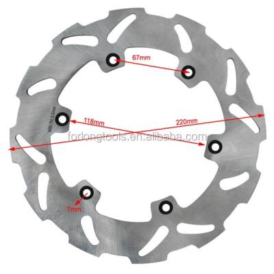 中国 220mm OD ステンレス鋼 3.5mm 厚さのチタンブレーキローター 鈴木RM 125 250 RMX S 250 DRZ E 400 バイク部品 販売のため