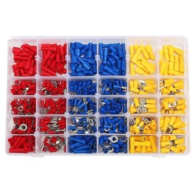 Cina 480pcs terminali isolati connettore elettrico di crimp Butt Spade Ring Fork Terminal Set Kit con custodia per l'anno universale in vendita