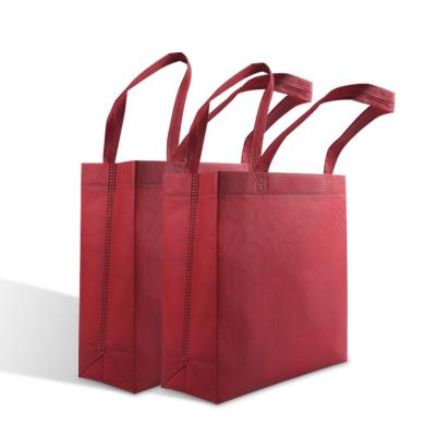 China Eco Friendly Custom Printed Eco Friendly Recycle Promotion Burgundy Bag Cheap Nonwoven Shopping Tote for sale