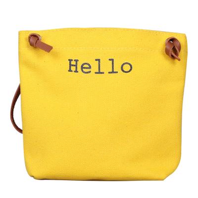 China Factory Directly Eco-Friendly Custom Cute Logo Cotton Canvas Kids Messenger Bag Eco-Friendly Cute Bag for sale