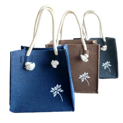 China Eco Friendly Wholesale OEM Eco Friendly High Quality Wool Felt Shopping Tote Bag for sale