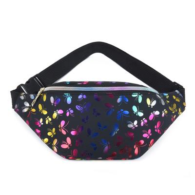 China Wholesale Custom Water Proof Holographic Logo Waterproof Fanny Pack Fashion Design Waist Bag for sale