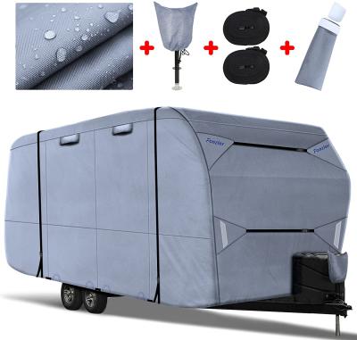 China Sports Waterproof Travel Trailer RV Cover Breathable Camper Cover Windproof for sale