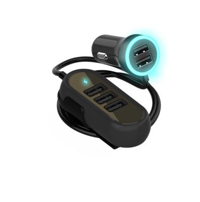 China PC+ABS/Manganese Steel Portable Car USB Charger With Cable Universal For Cars for sale