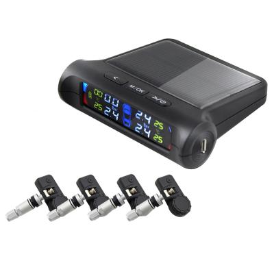 China Solar Power Car TPMS, Tire Pressure Monitoring System with Solar or USB Charging Monitor, Model 320002 for sale