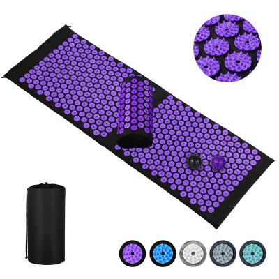 China Large Size Acupressure Mat And Pillow Massage Set Soft/High Quality/Massage Funtion/Eco-friendly/Durable Pain Relief Neck Back With Cotton Carry Bag for sale