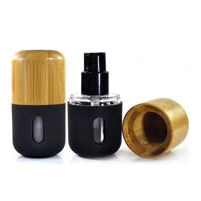 China 30ml Eye Packing Body Cap Body Spray Cosmetic Bamboo Plastic Light Cream Lotion Bottle Empty Shampoo Bottle for sale