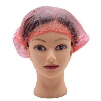 China Salon Waterproof Disposable Transparent Hotel Spa Hat Shower Bathroom Products Disposable Shower Cap for sale