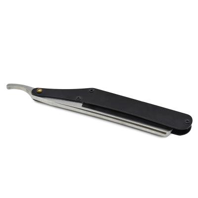 China Comfortable Black Barber Shop Folding Razor Holder Old Stainless Steel Stand Men Shaving Manual Razor Holder Wholesale for sale