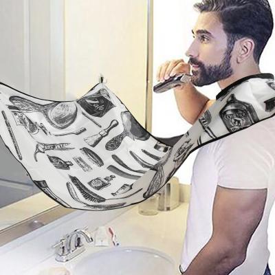 China Barber Shop Spa New Design Beard Cape With Suction Cups Shaving Special Beard Catcher for sale