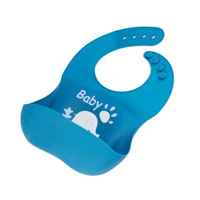 China BPA Free Adjustable Travel Bibs Easy Soft Waterproof Baby Feeding With Large Food Catcher Silicon Baby Bibs for sale