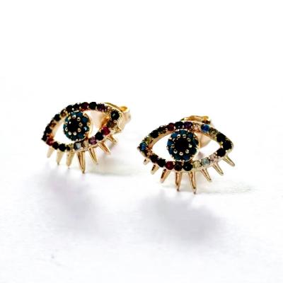 China Hot Selling Classic Fashion Women's Earrings Devil's Eyes Women's Gold Plated Earrings Earring 18k Gold Filled Stainless Steel for sale