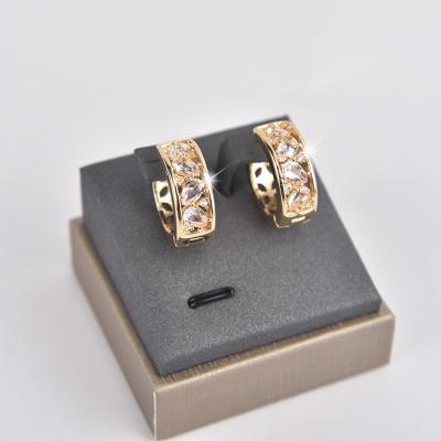 China Fashion Hip Hop Circle Earring Jewelry Gold Stud Earring Sterling Silver Jewelry 925 Stud Earrings for Men and Women for sale