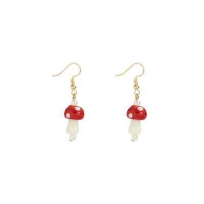 China Artificial cute women of high-grade mushroom earrings European and American net red catwalk temperament exaggerated models earrings for sale