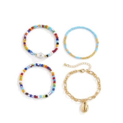 China Vintage Four-piece Set Of Beaded Color , Comfortable And Wear Resistant High Quality Bohemian Bracelet for sale