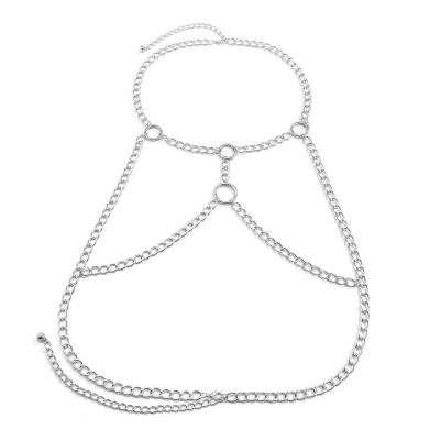 China Vintage Ladies Fashion Sexy Chain Body Jewelry Accessories Aluminum Body Chain for sale