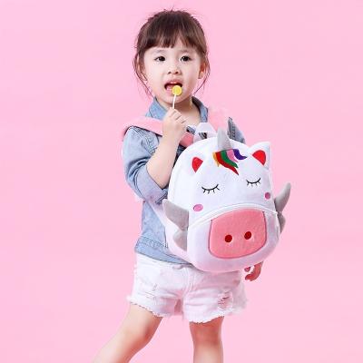 China Christmas Gift Waterproof Flannel Plush Toys 2-4 Years Old Children 3D Cartoon Animal Backpacks for sale