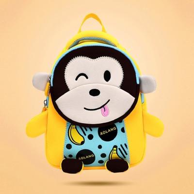 China 3D Cartoon Animal Neoprene Kindergarten Waterproof Lightweight Children School Bags for sale