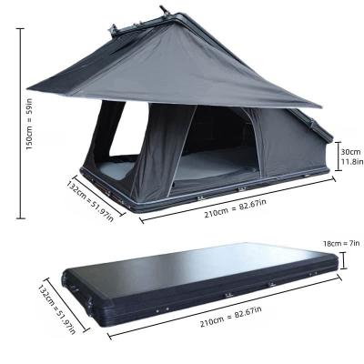 China Grote Groene Clamshell Hard Shell Autotent 4 personen Auto Top Tent Te koop