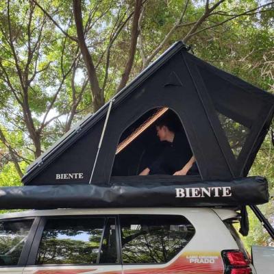 China Buiten Pop Up Car Rooftop Tent Hard Shell Car Tent 2.3m Telescopische aluminium ladder inbegrepen Te koop